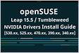 OpenSUSE 15.5 Tumbleweed NVIDIA Drivers Install